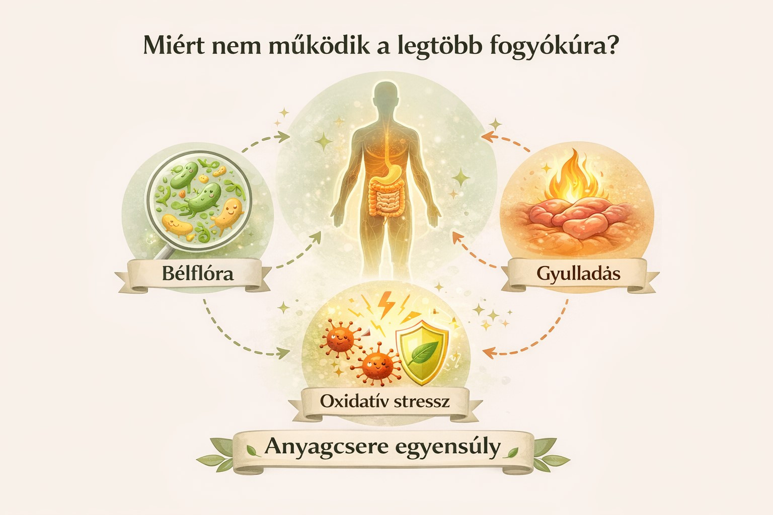 Miért nem működik a legtöbb fogyókúra – bélflóra, gyulladás és oxidatív stressz hatása az anyagcserére