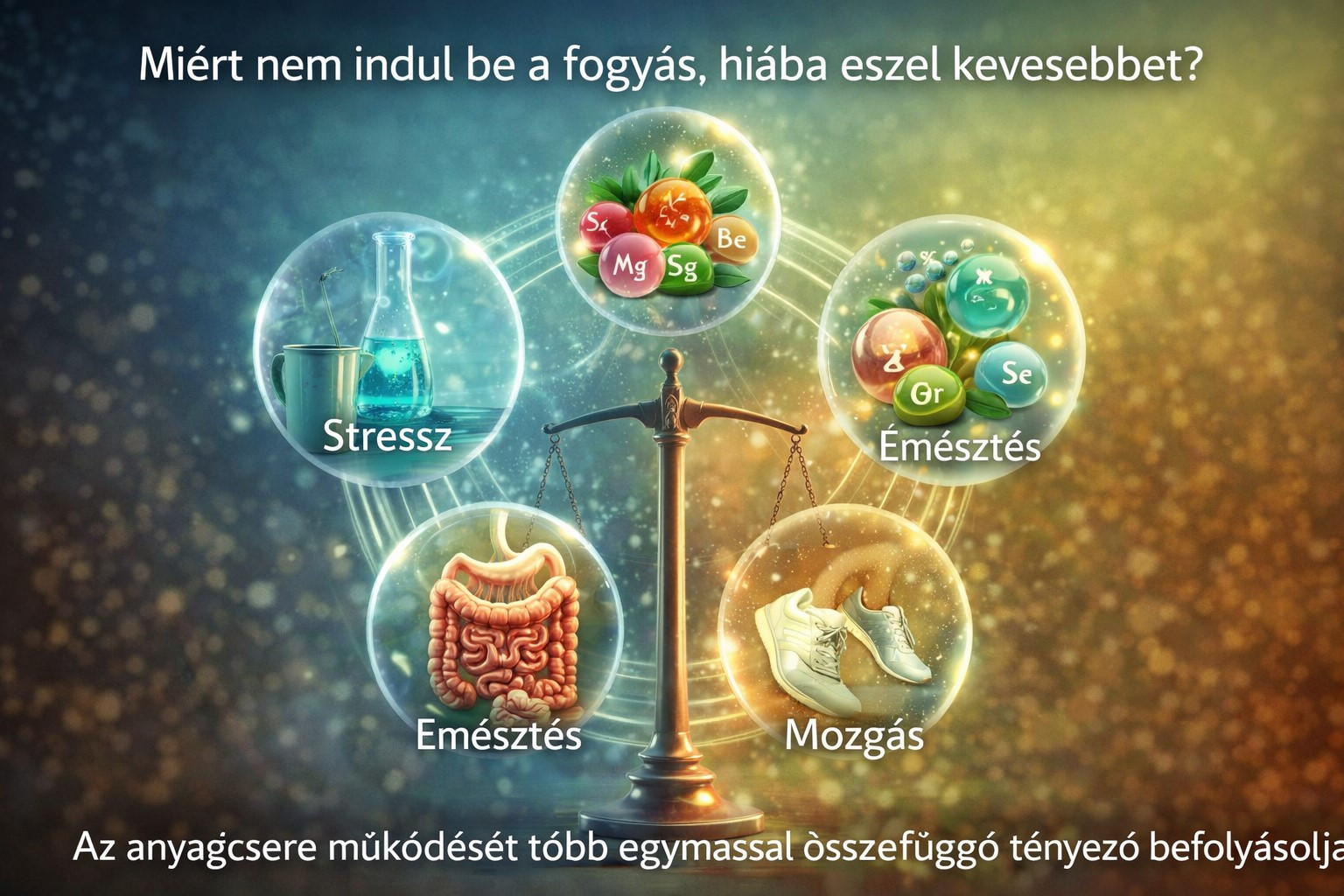 A lassú anyagcserét befolyásoló tényezők: stressz, ásványianyag-egyensúly, emésztés és mozgás