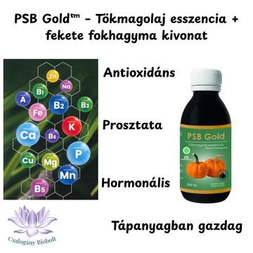 PSB Gold™ Tökmagolaj és Fekete fokhagyma – Egészség &amp; Vitalitás