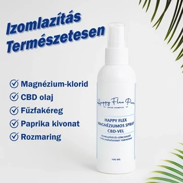 Happy Flex Magnéziumos Spray CBD-vel – 100 ml