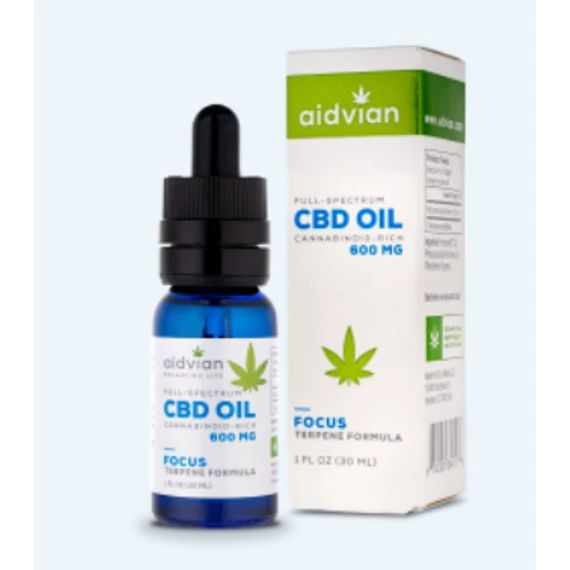 Aidvian Full Spectrum CBD Olaj Focus 600 mg 30 ml