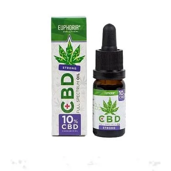 Euphoria Full Spectrum CBD olaj 10% 10 ml üvegben, termékfotó