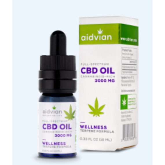 Aidvian Full Spectrum CBD Olaj Wellness 3000 mg 10 ml