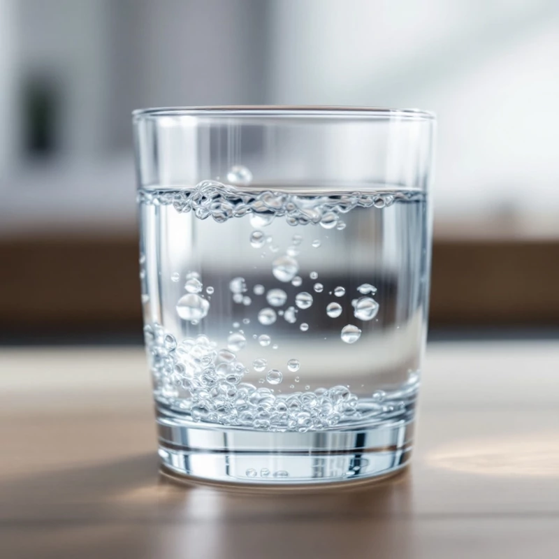 tiszta ivoviz egy poharban a mindennapi folyadekbevitel szemleltetesere